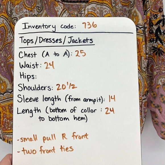 Anthropologie Emma Kayleigh Pink printed tie neck boho balloon sleeve blouse xxs - Picture 14 of 16